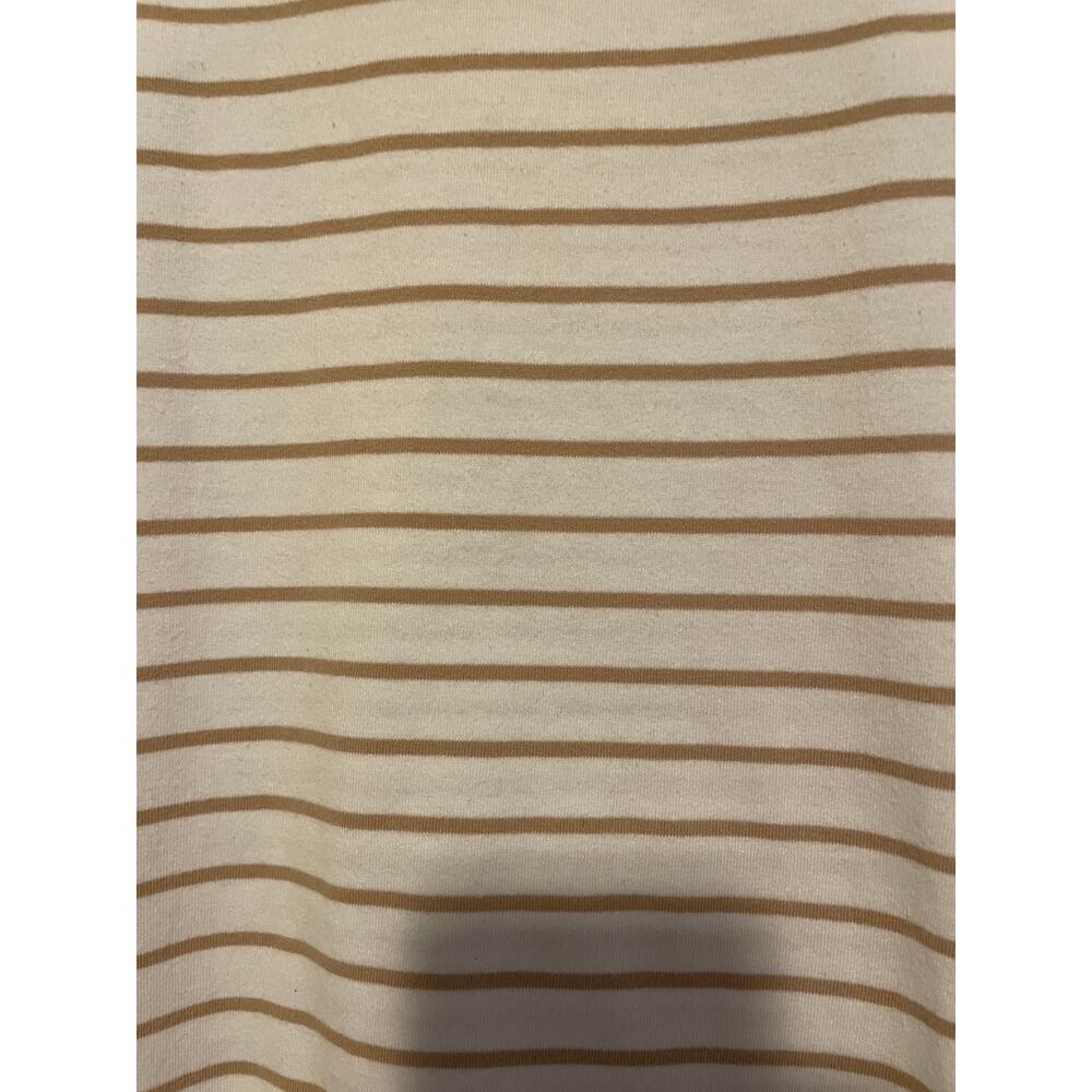 Sonoma Sleeveless Drop Waist Dress Tan Stripe Pleats Pockets Casual XL Coastal - Picture 3 of 5